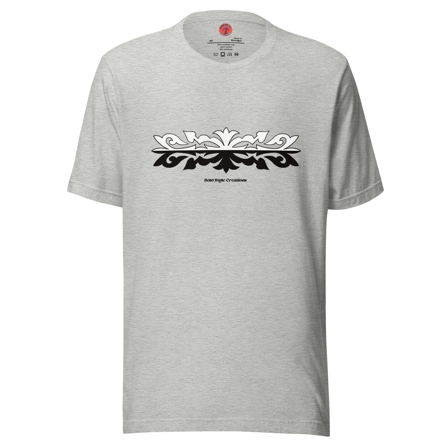 B&W Appliqué Design T-shirt