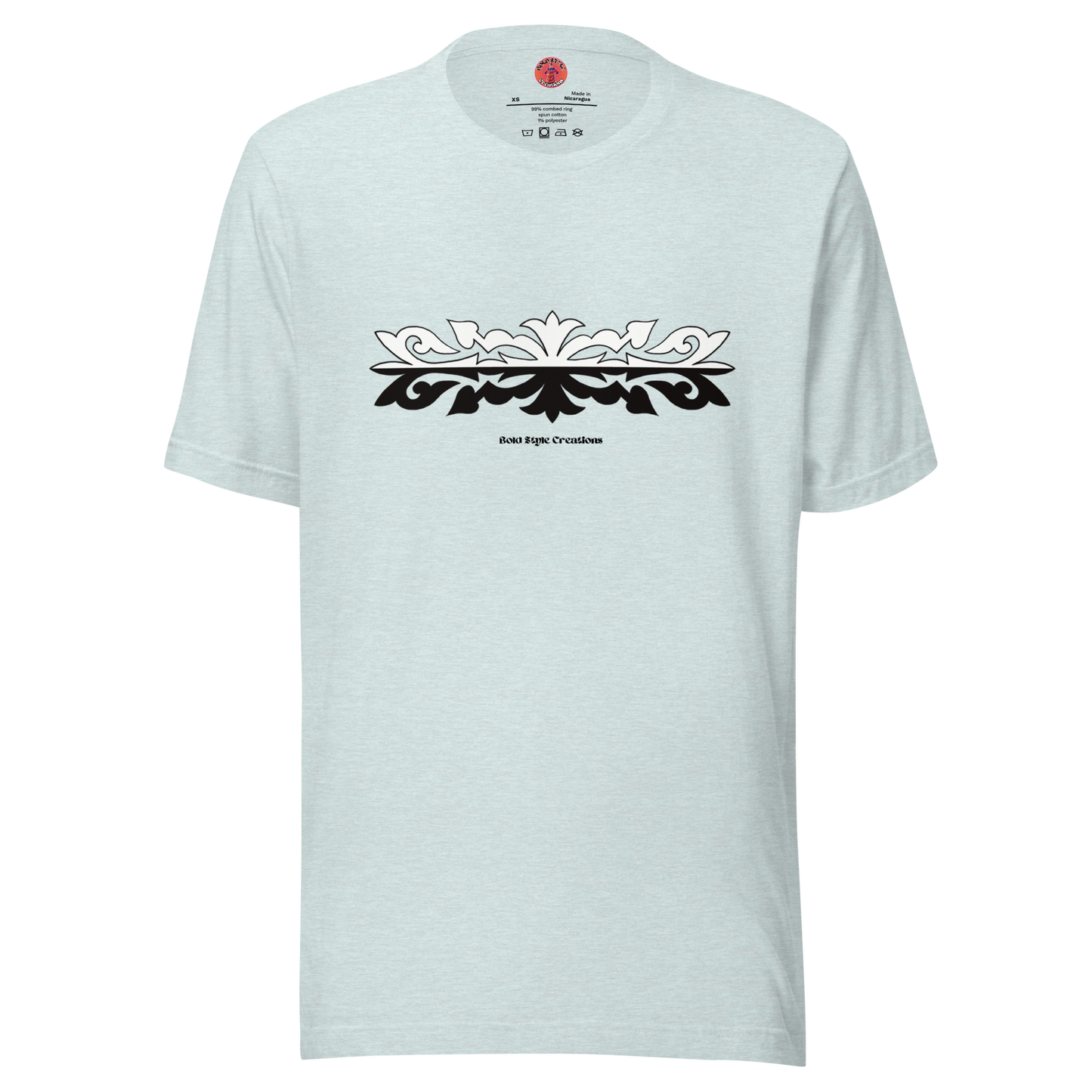 B&W Appliqué Design T-shirt