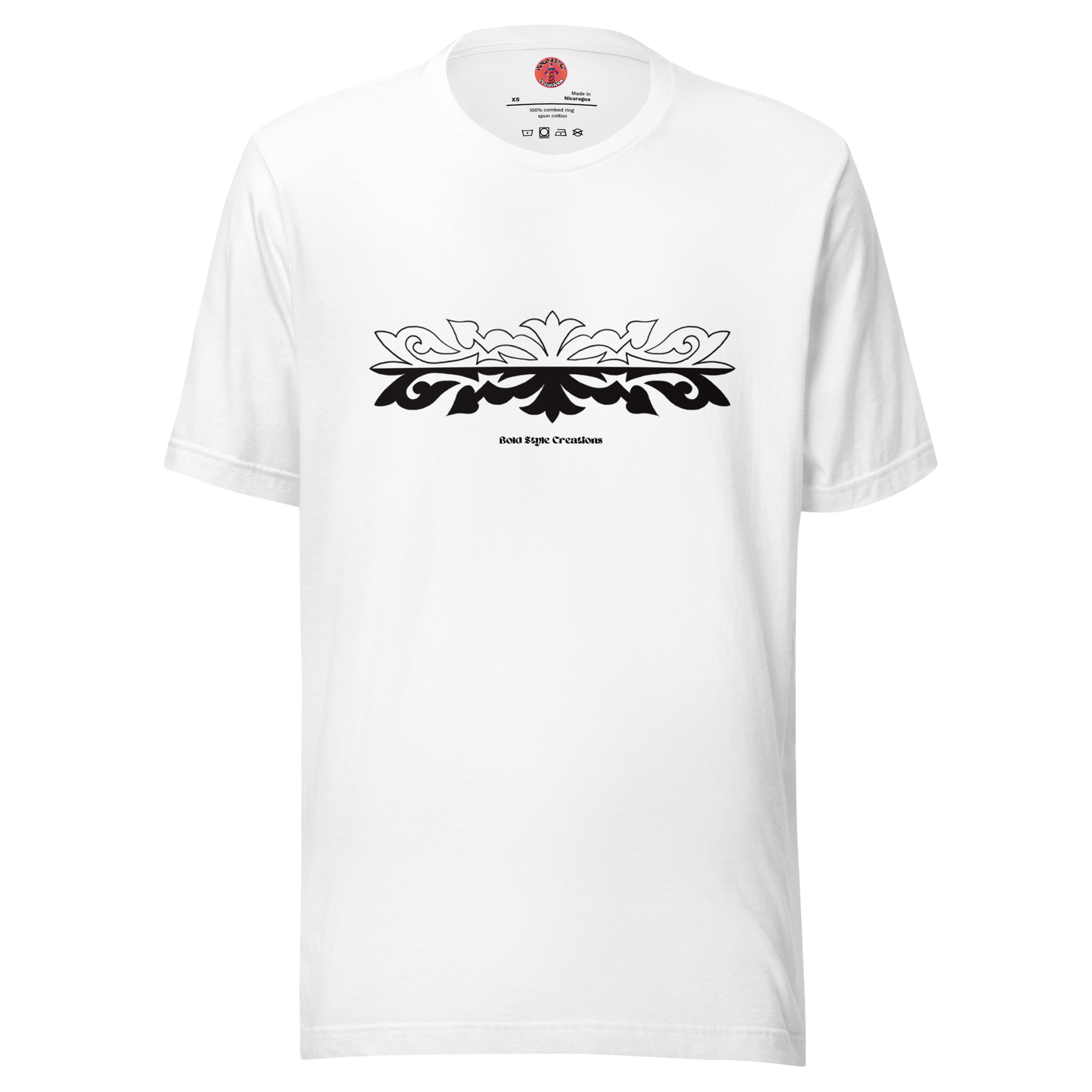 B&W Appliqué Design T-shirt